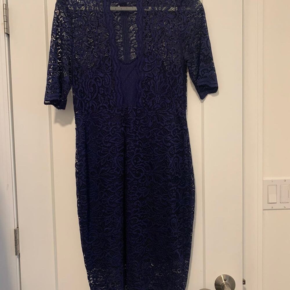Navy lace dress